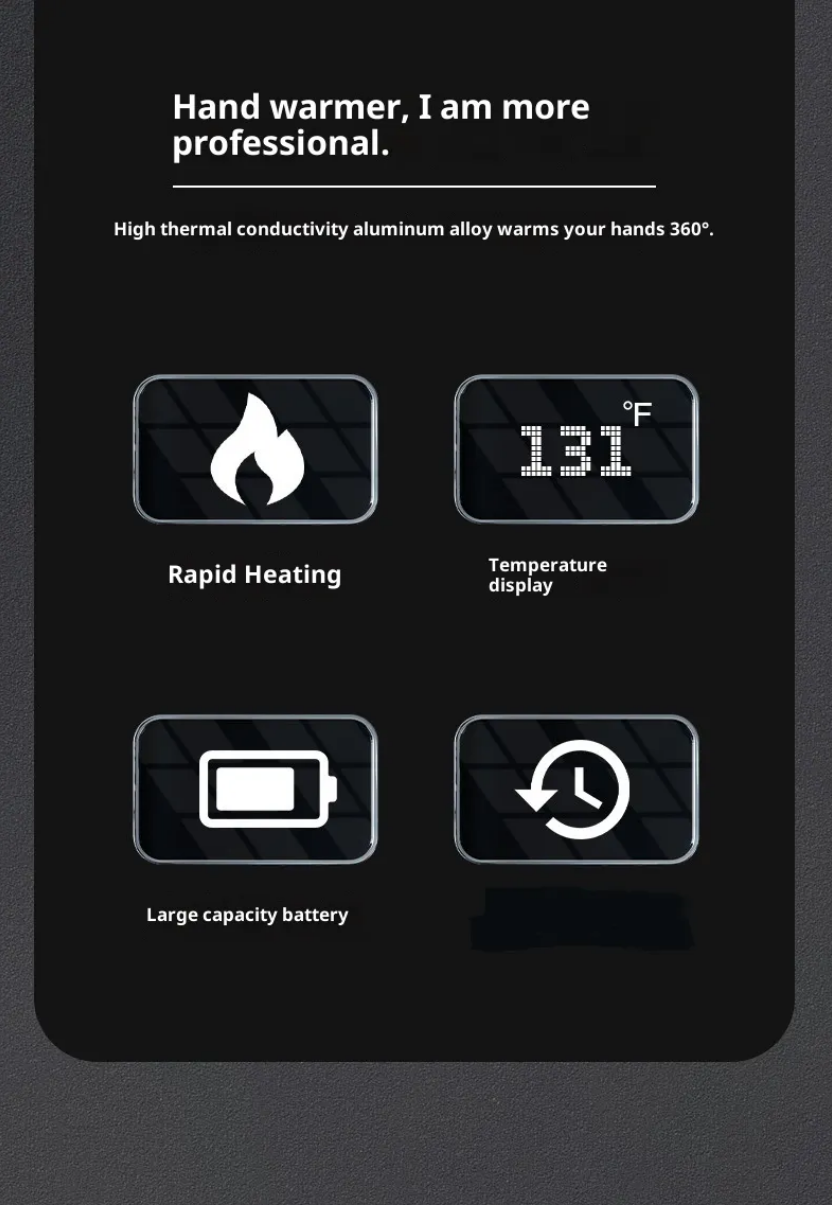WarmGrip Pro — Rechargeable Hand Warmers